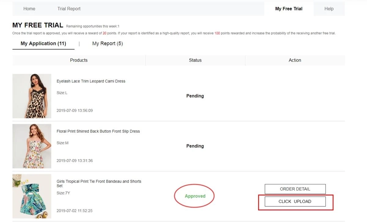 Shein’s Product Trial Program