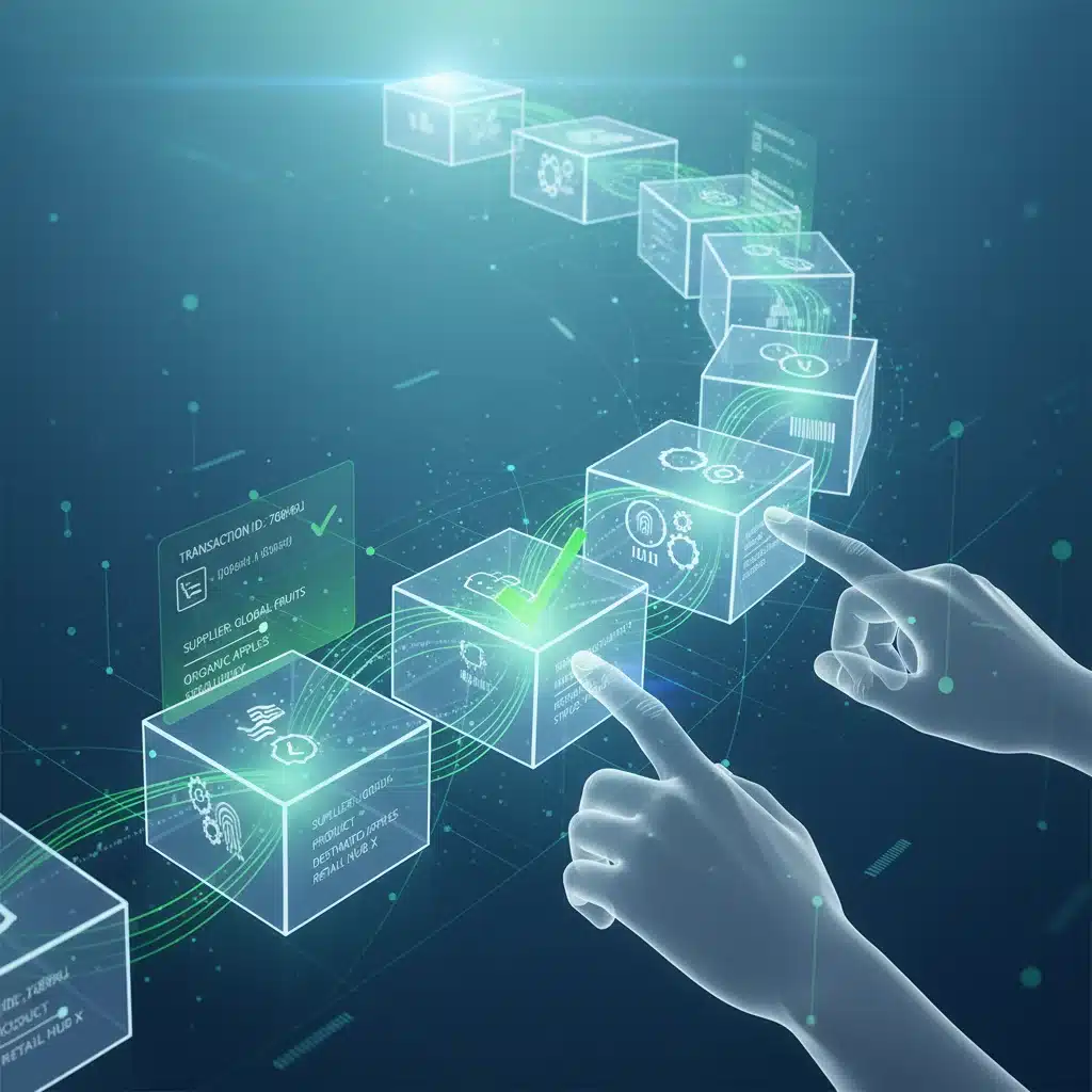 Blockchain technology ensuring supply chain transparency