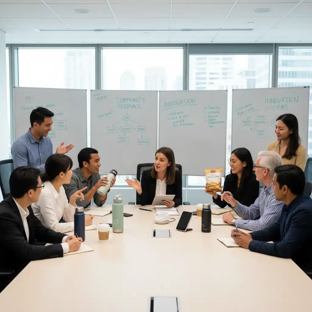 Diverse group discussing consumer products in focus group