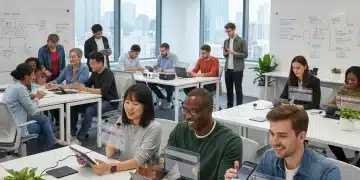 Group of diverse testers providing feedback on new products
