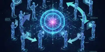 Future-Proofing Feedback: Staying Relevant in the 2026 Consumer Market Futuristic infographic depicting interconnected consumer feedback in 2026 market