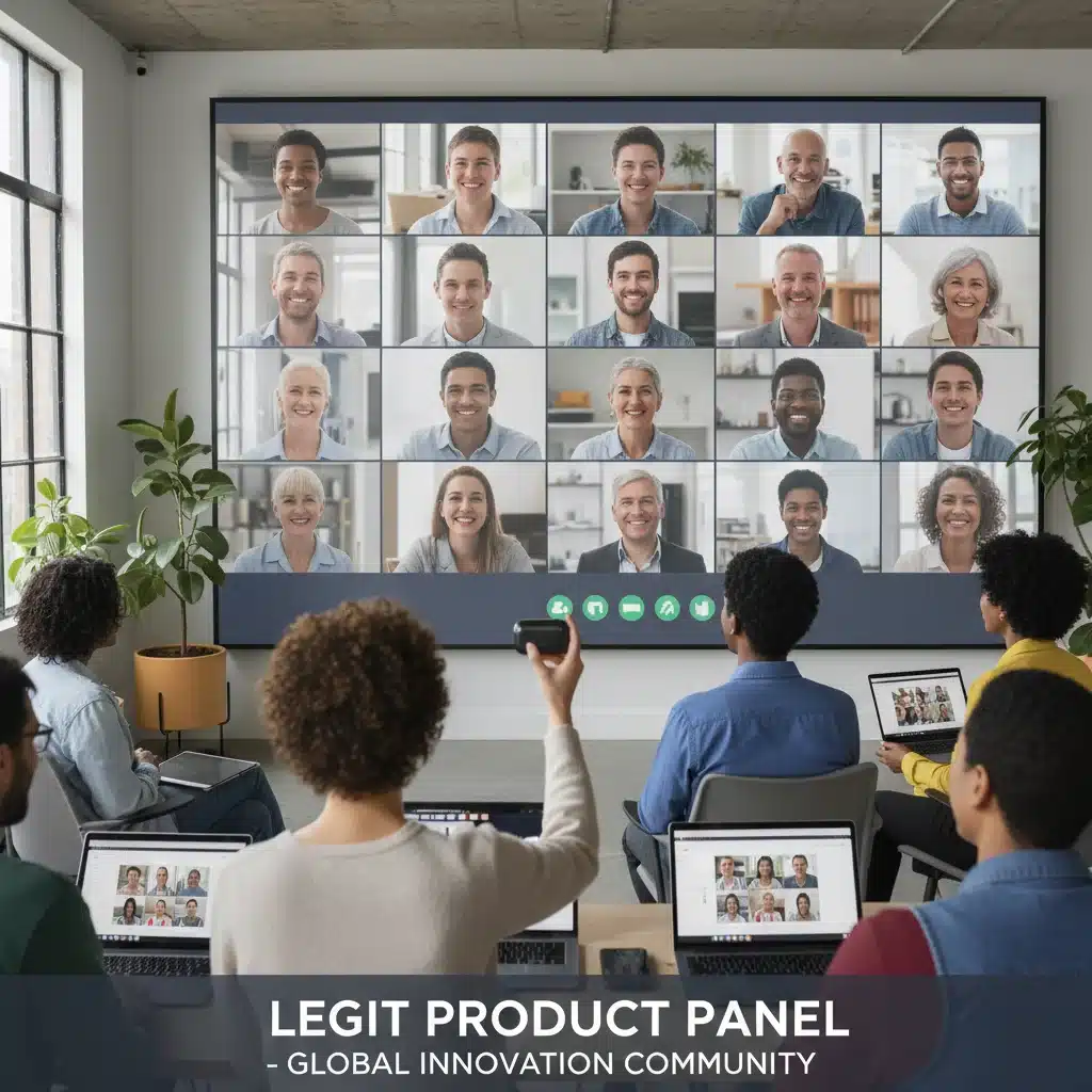 Diverse group participating in a legitimate online product testing panel