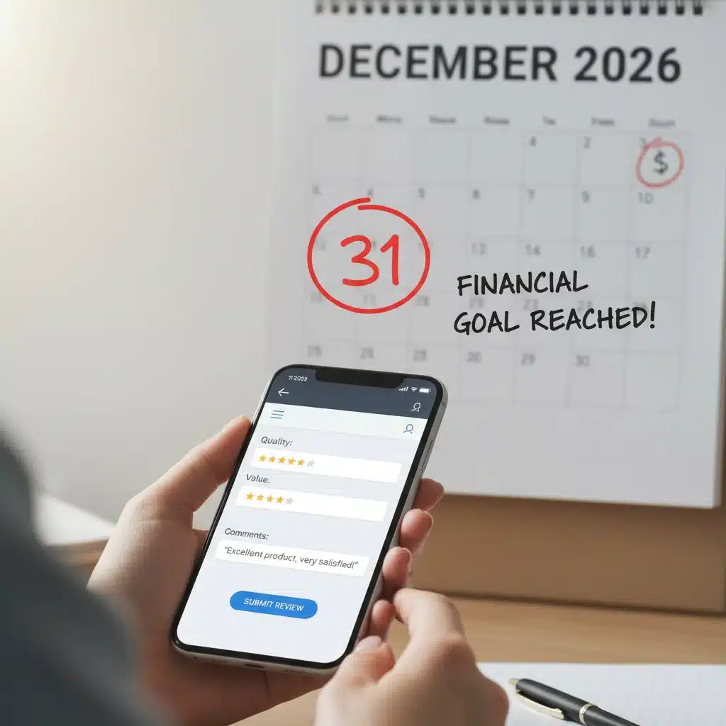 User completing an online product testing survey on a smartphone
