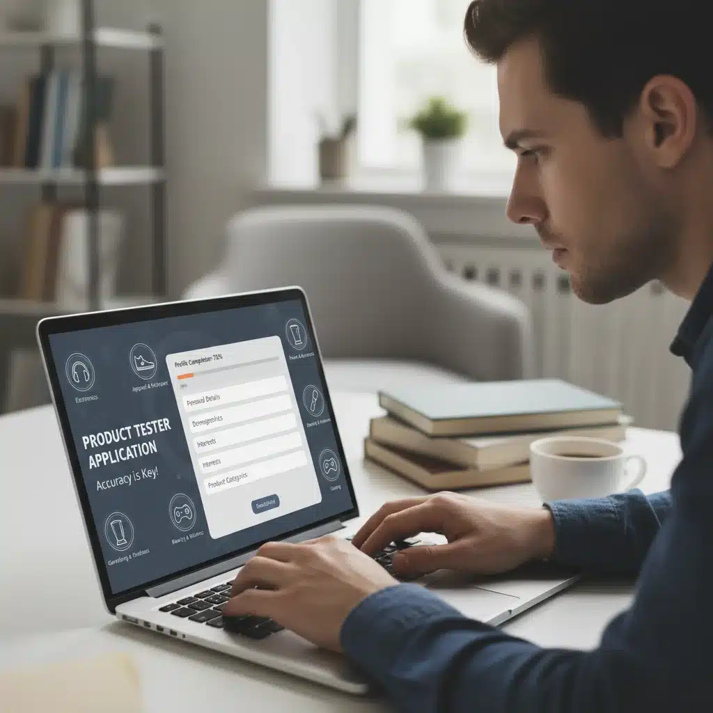 Optimizing online profile for product testing applications