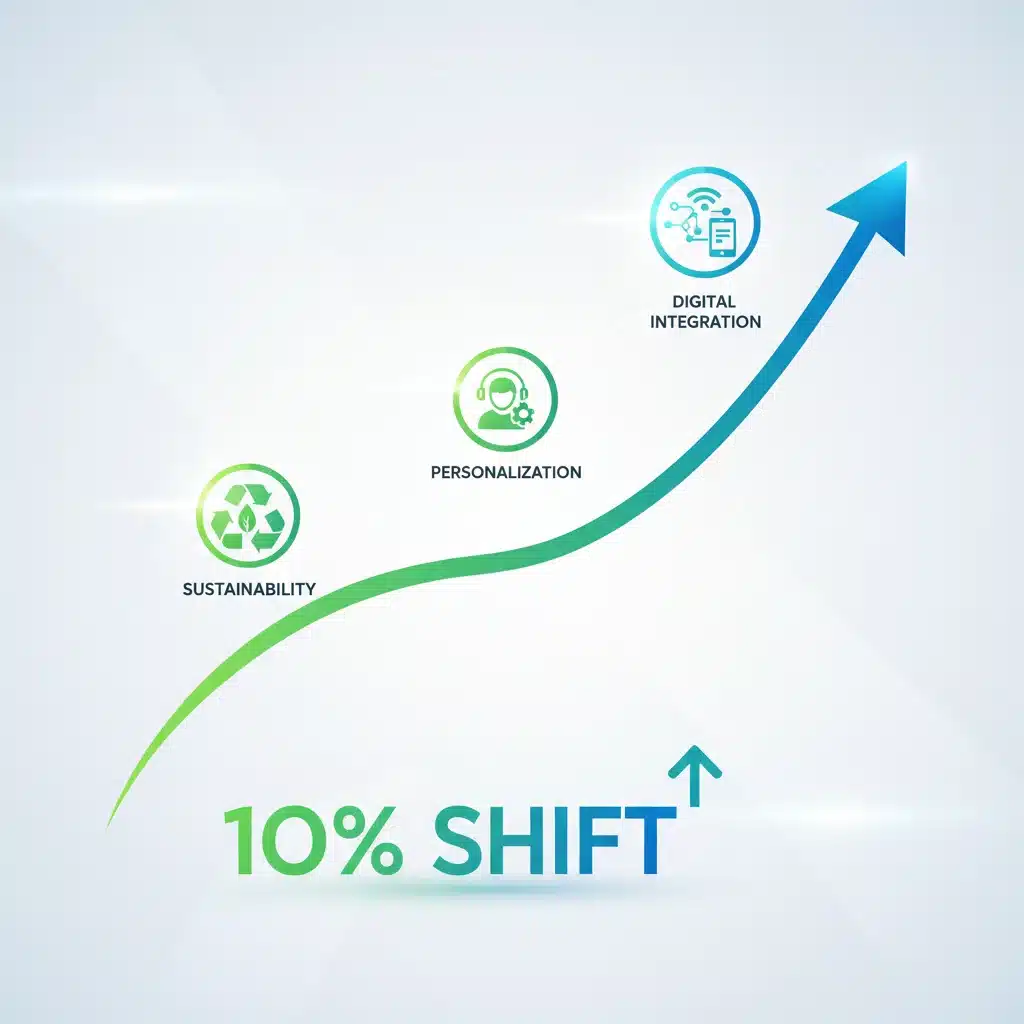 Infographic illustrating a 10% shift in product development driven by Gen Z preferences.