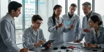 Mastering Product Testing: Top 5 Solutions for 2026 US Testers Product testers collaborating on a futuristic device in a modern lab environment.