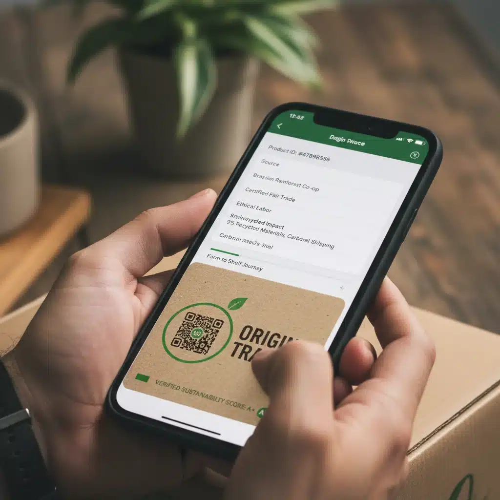 Scanning QR code for ethical product information