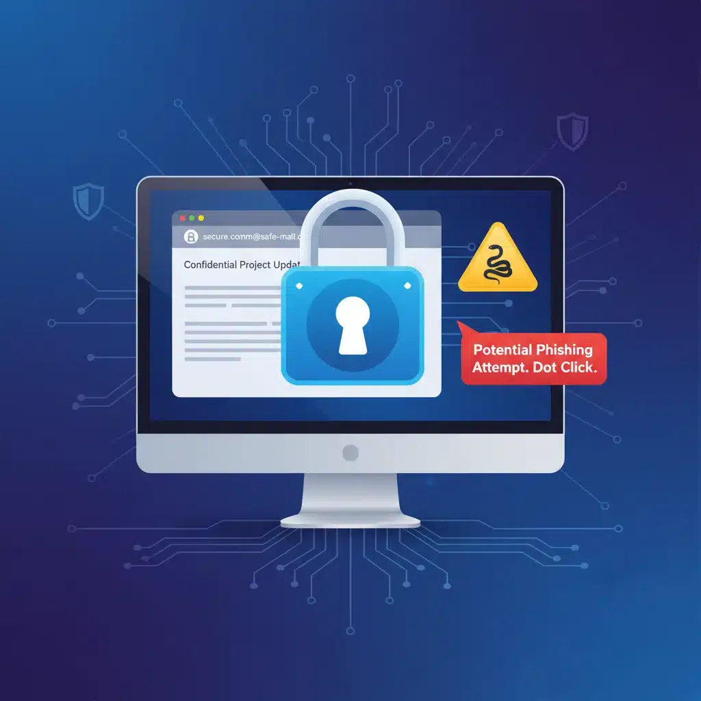 Secure email communication and phishing prevention in online interactions