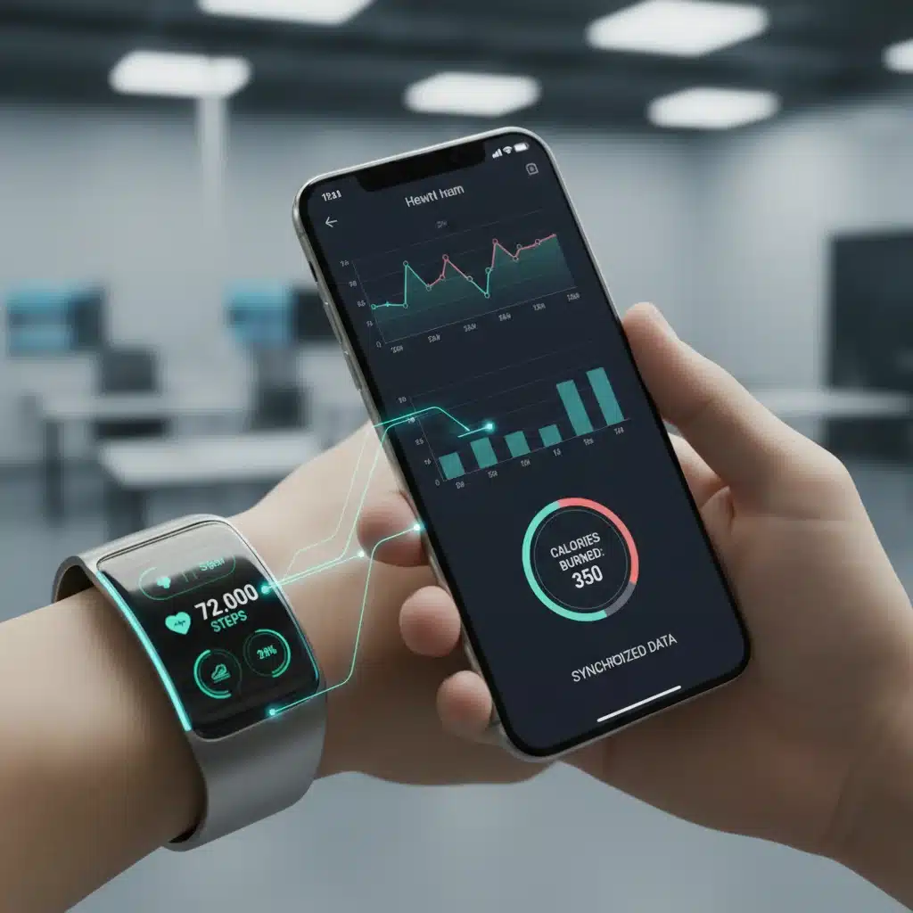 Advanced smartwatch displaying health metrics and seamless smartphone integration