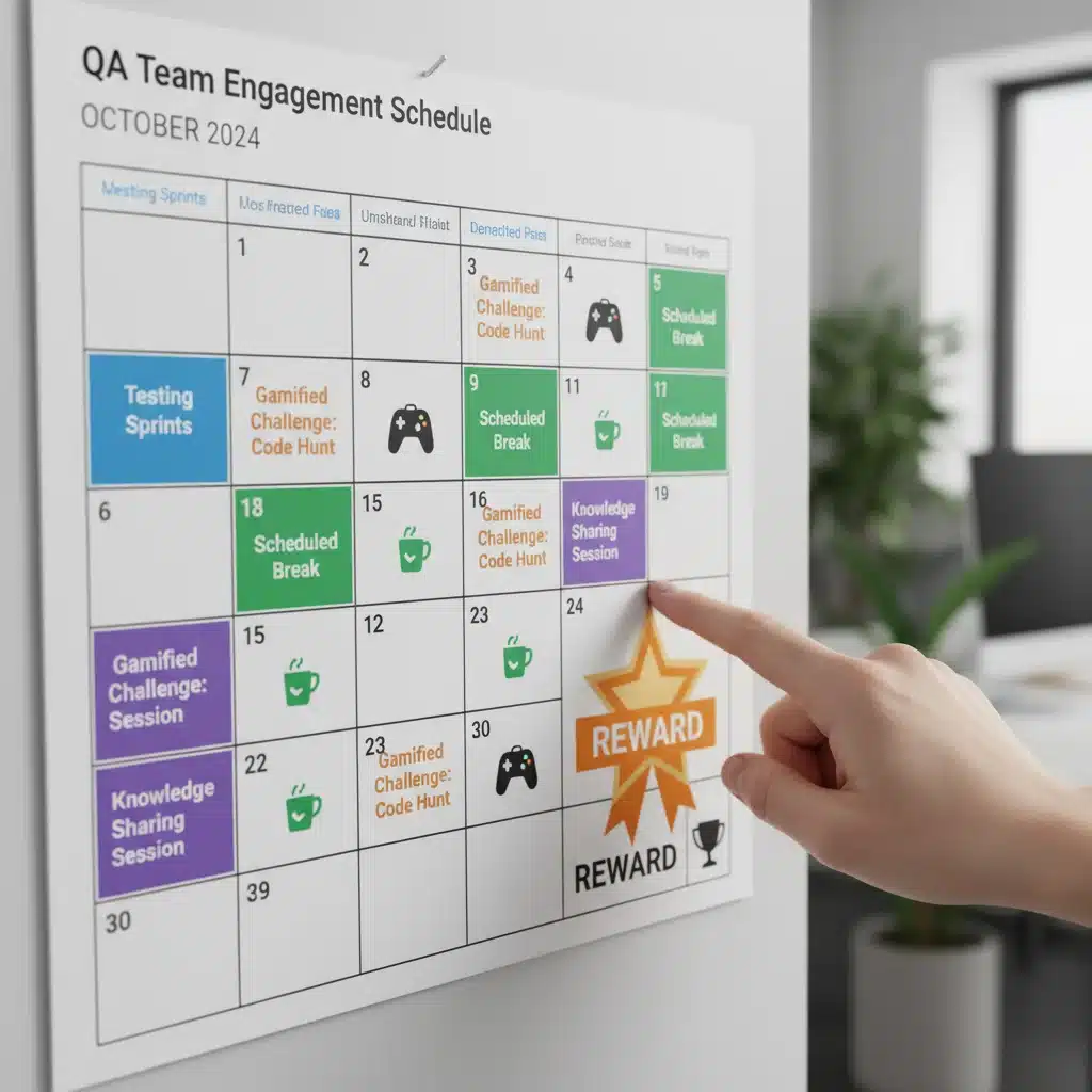 Calendar showing structured engagement, gamification, and rewards for testers.