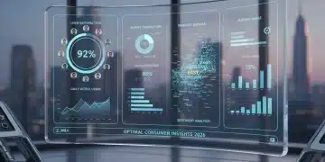 Digital dashboard showing user feedback analysis and consumer insights in 2026
