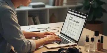 Mastering Product Reviews: Get Invited to Elite Programs Person writing a detailed product review on laptop