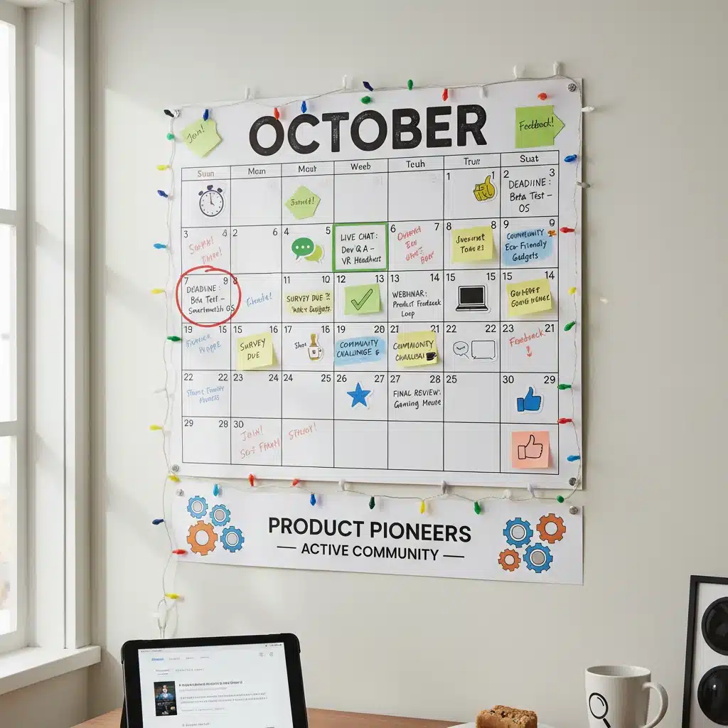 Calendar showing consistent engagement in product testing activities.