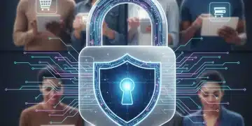 Digital padlock representing data security amidst evolving consumer privacy regulations