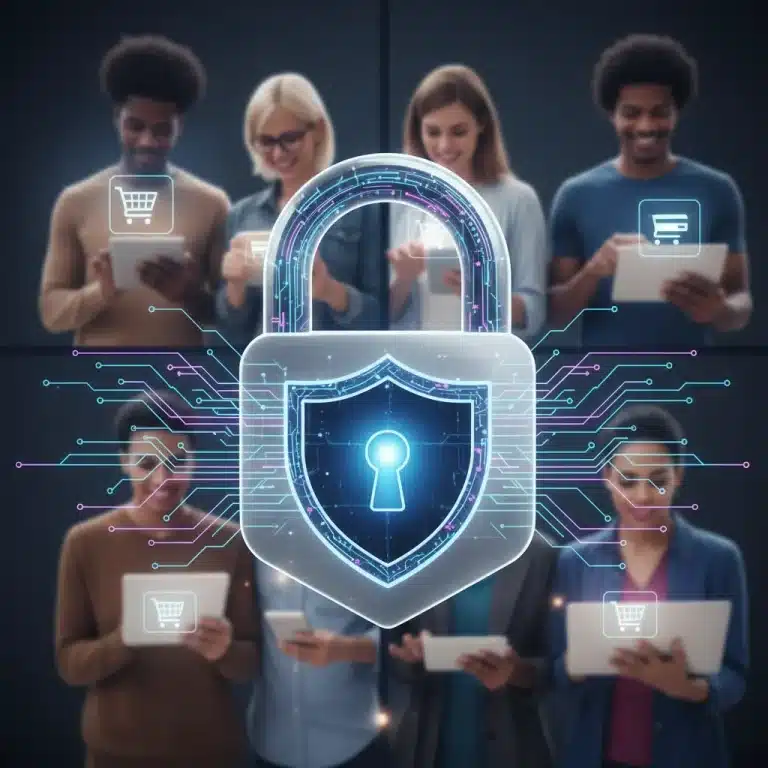 Digital padlock representing data security amidst evolving consumer privacy regulations