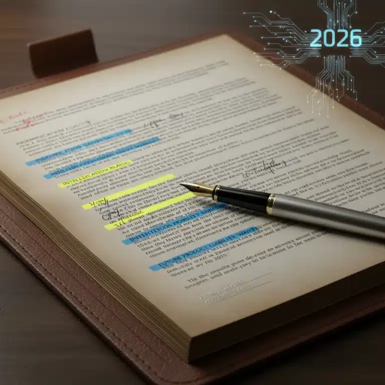 Detailed legal agreement for 2026 product testing with highlighted clauses