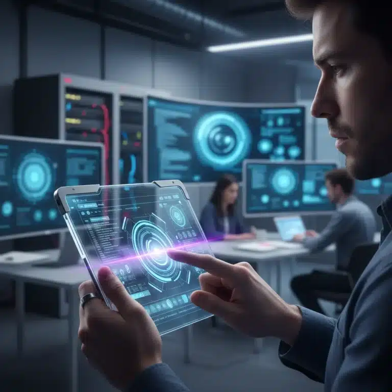 Person testing a futuristic product, representing high-value product testing opportunities.