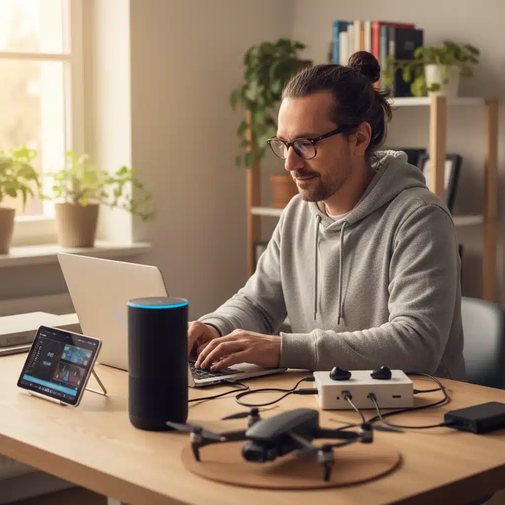 Product tester actively reviewing products in a dedicated home testing setup.